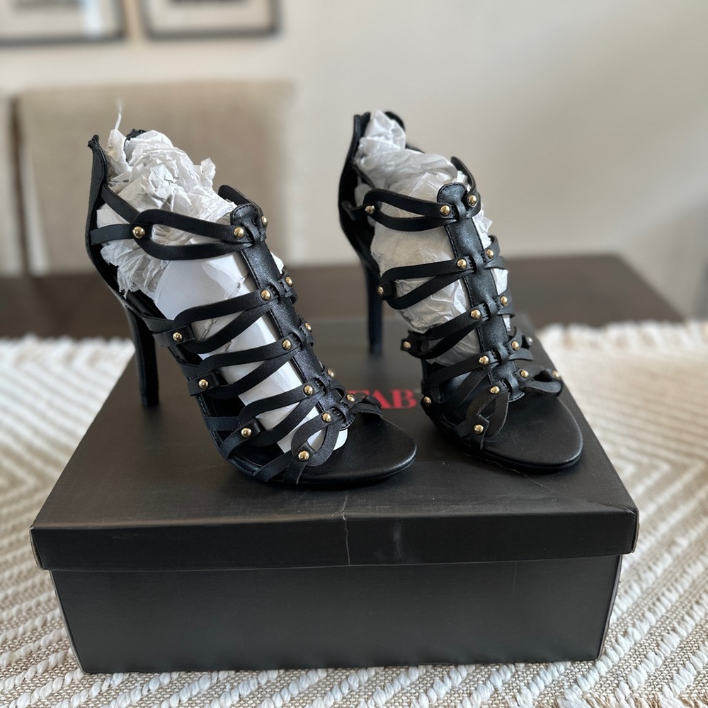 Elegant Black Strappy Heels